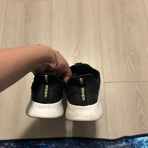 adidas Women's Slip-On Sneakers with Leopard Strap - Black & Tan - Picture 3 of 4